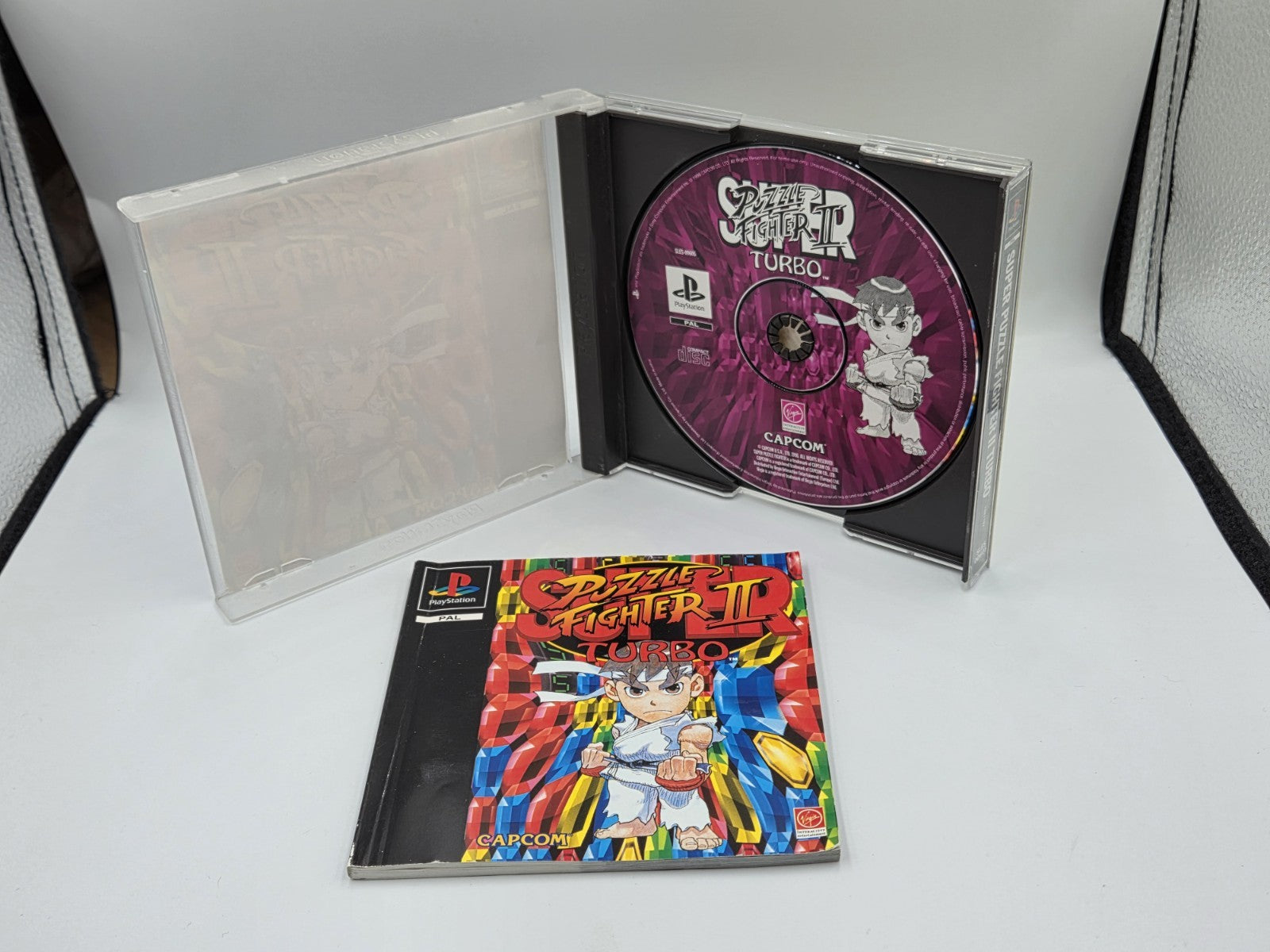 PS1 Playstation 1 Super Puzzle Fighter II Turbo + OVP + Anleitung Multilingual 