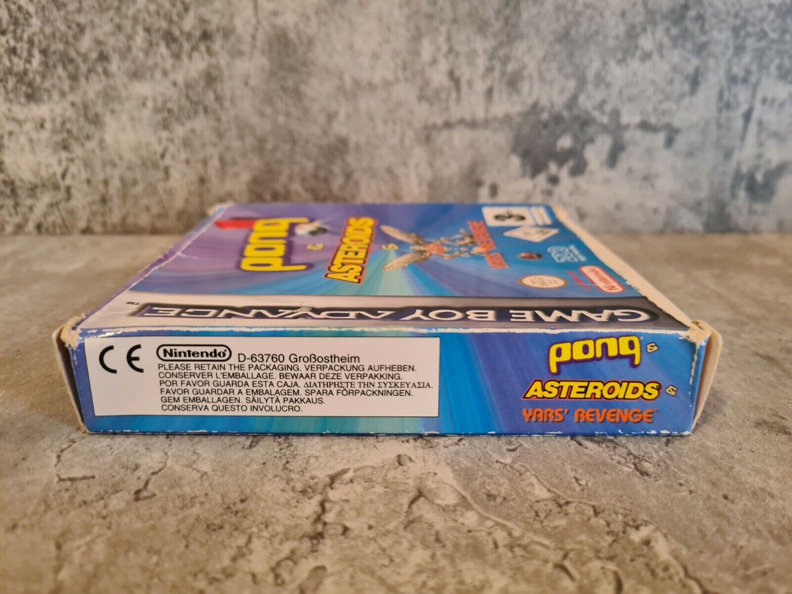 Gameboy Advance Pong + Asteroids + Yars Revenge mit OVP und Anleitung EUR - T-Retro-Games 