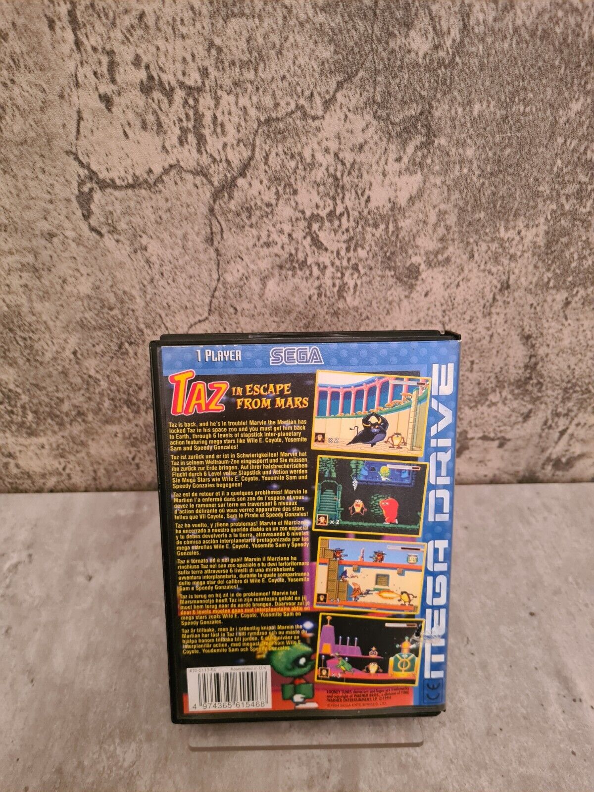 Sega Mega Drive Taz in Escape from Mars mit OVP und Anleitung Multi Language - T-Retro-Games 