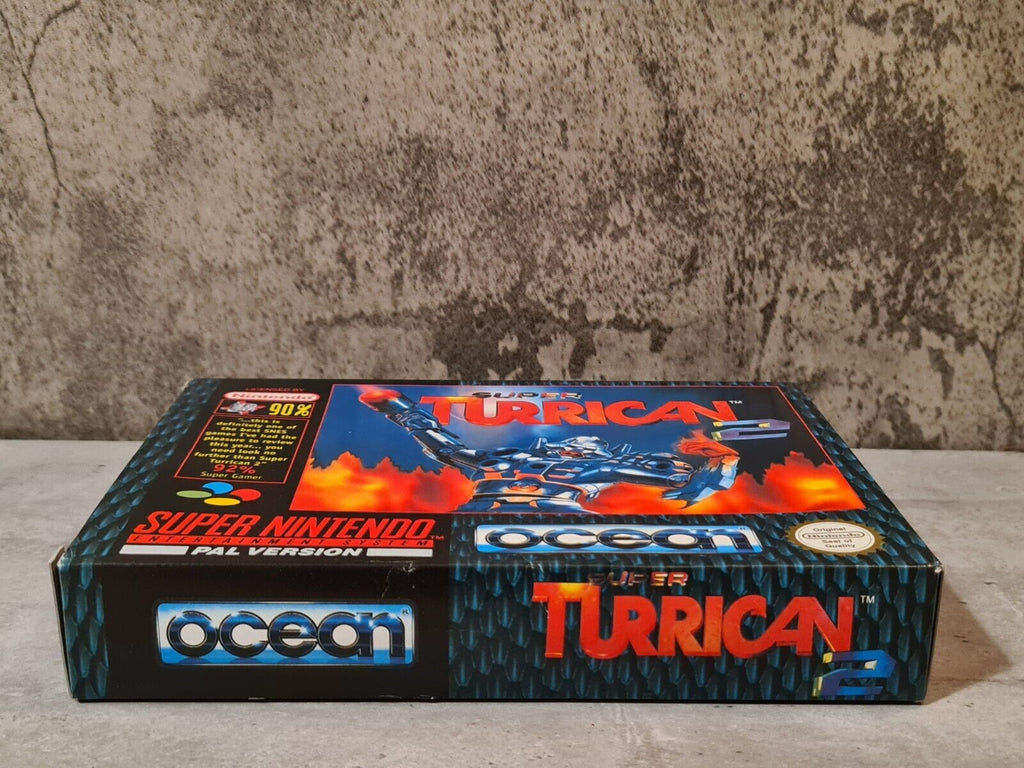 SNES Super Nintendo Super Turrican 2 mit OVP und Anleitung UKV - T-Retro-Games 