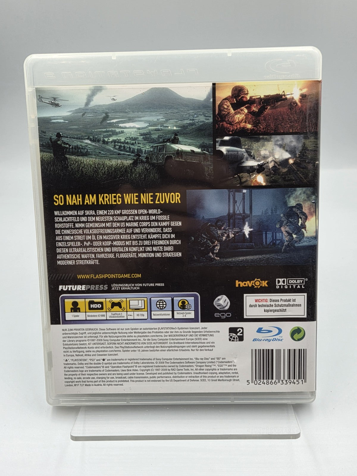 PS3 Playstation 3 Spiel Operation Flashpoint Dragon Rising + OVP und Anleitung 