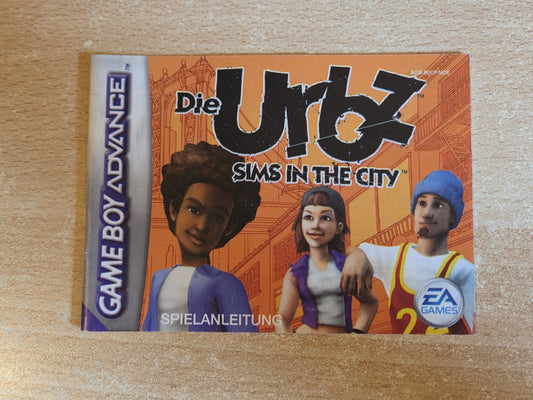 Nintendo Game Boy Advance Die Urbz  Sims in The City Spielanleitung NOE