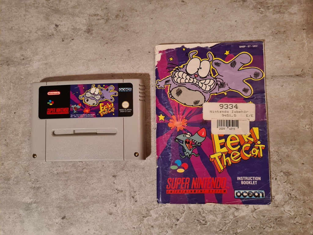 SNES Super Nintendo Eek The Cat mit OVP und Anleitung UKV - T-Retro-Games 