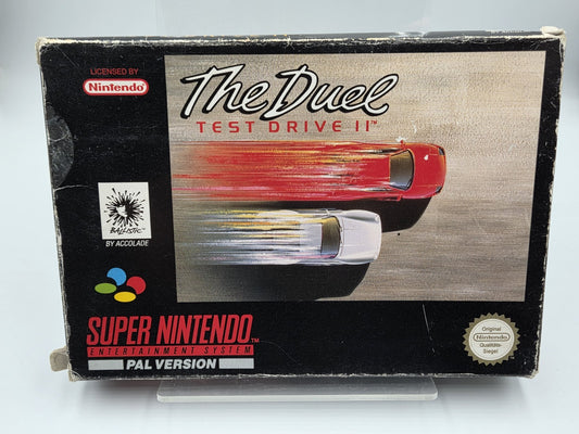 SNES Super Nintendo The Duel Test Drive II mit OVP und Anleitung NOE