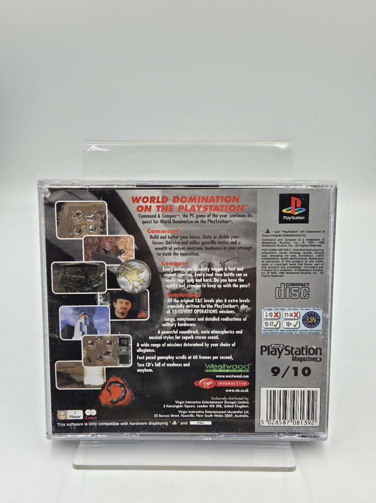 PS1 Playstation 1 Command & Conquer mit OVP und Anleitung Englisch 2 Discs 