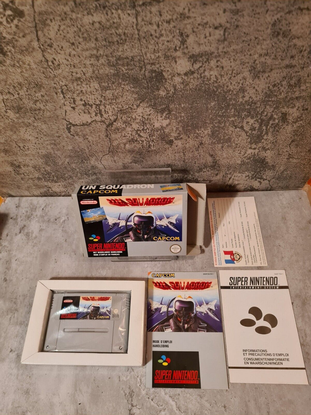 SNES Super Nintendo UN Squadron mit OVP und Anleitung FAH - T-Retro-Games 