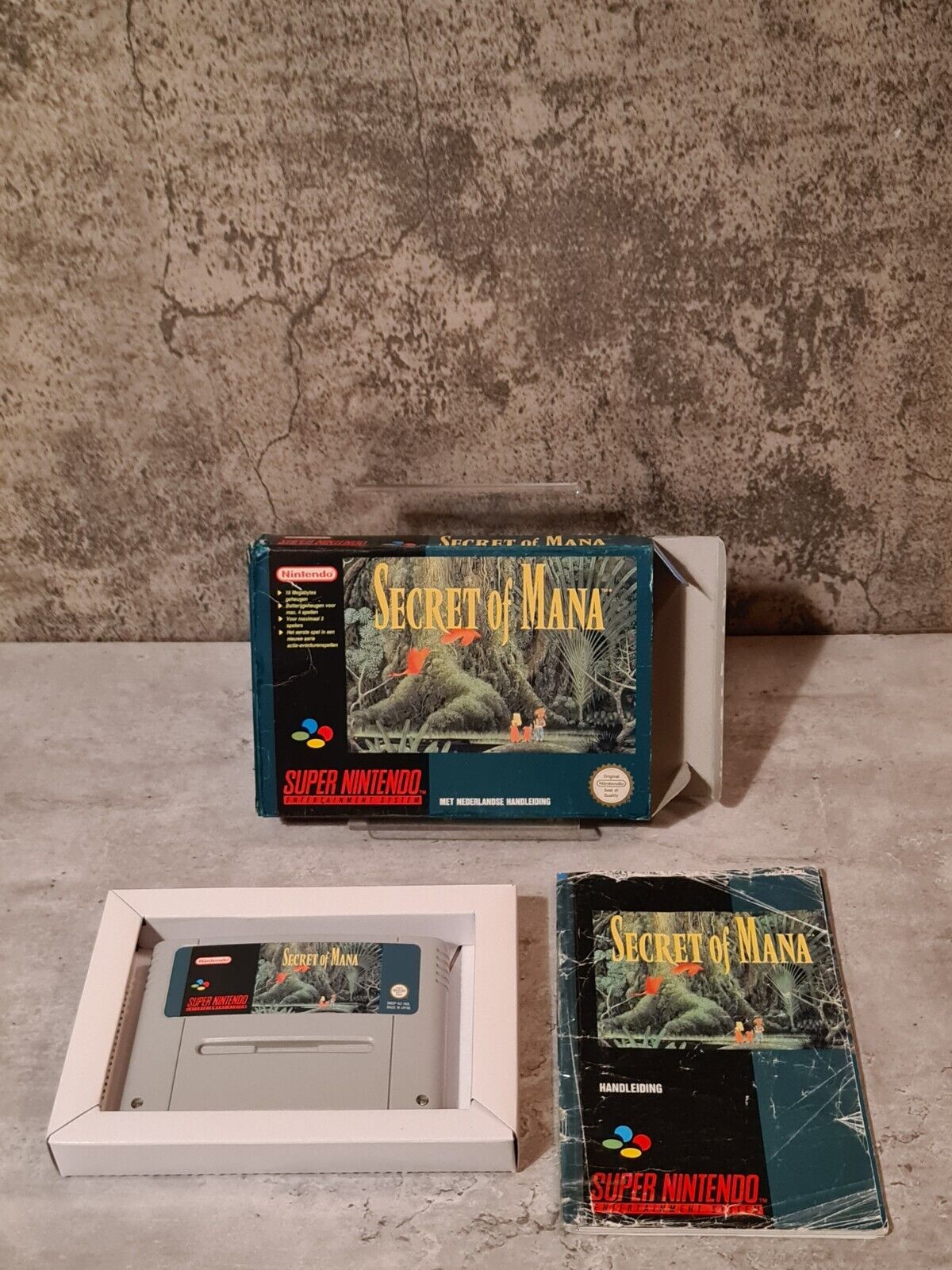 SNES Super Nintendo Secret of Mana mit OVP und Anleitung HOL Small Box - T-Retro-Games 