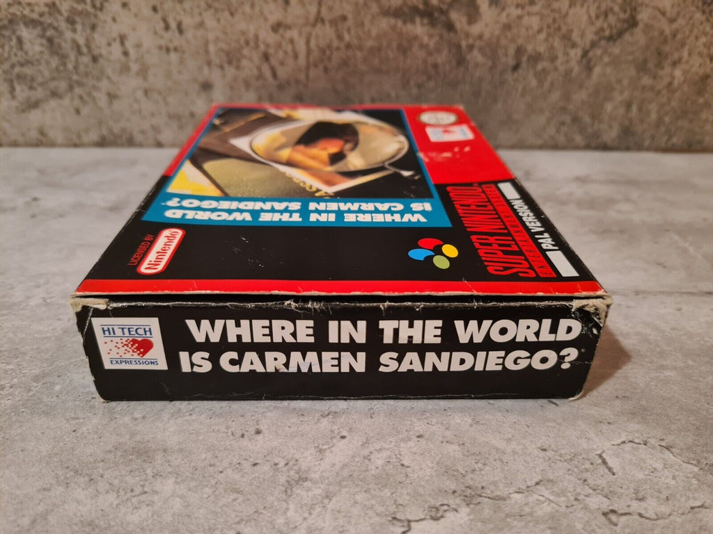 SNES Super Nintendo Where In This World is Carmen Sandiego + OVP + Anleitung NOE - T-Retro-Games 