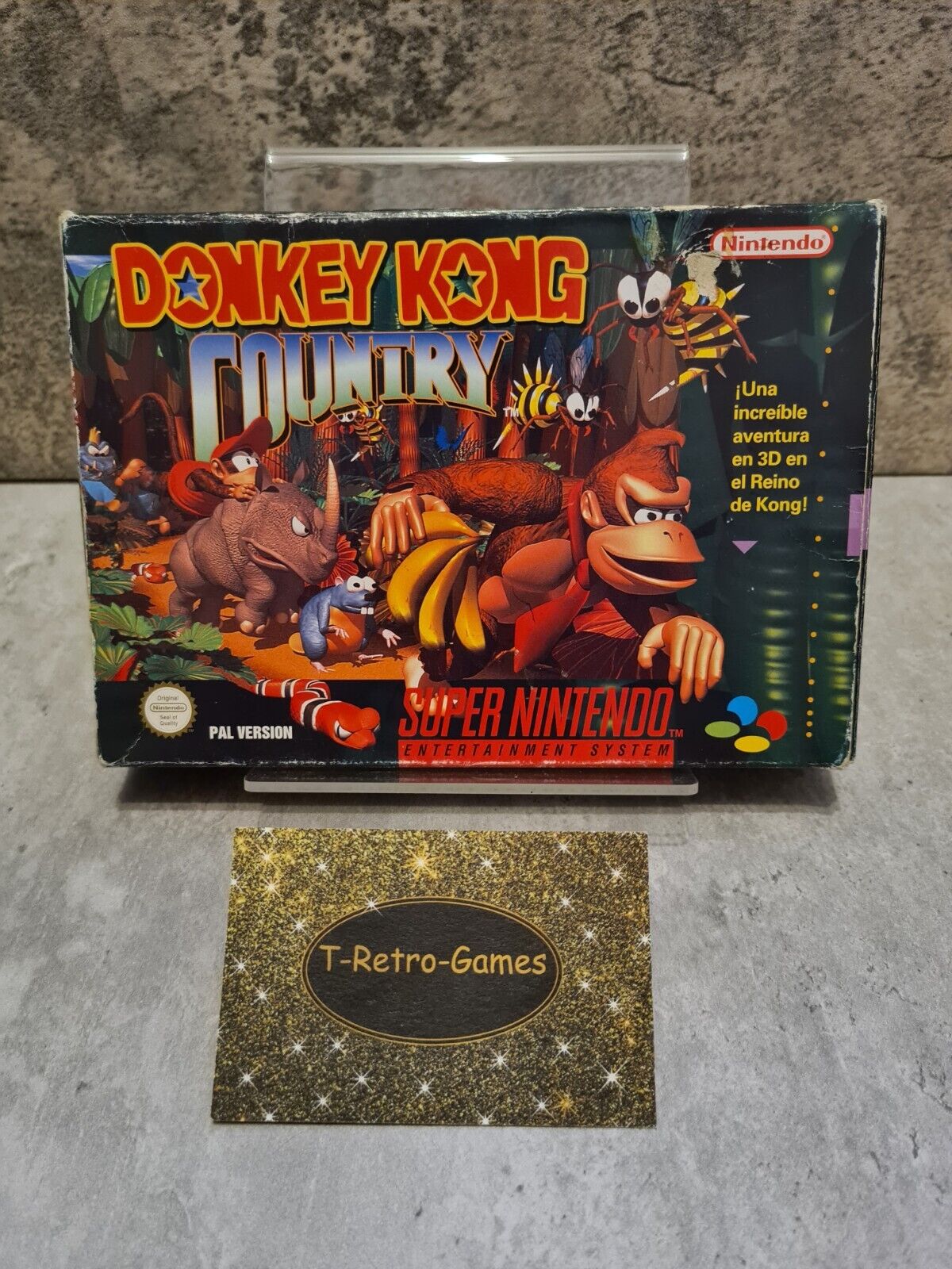 SNES Super Nintendo Donkey Kong Country mit OVP und Anleitung ESP - T-Retro-Games 