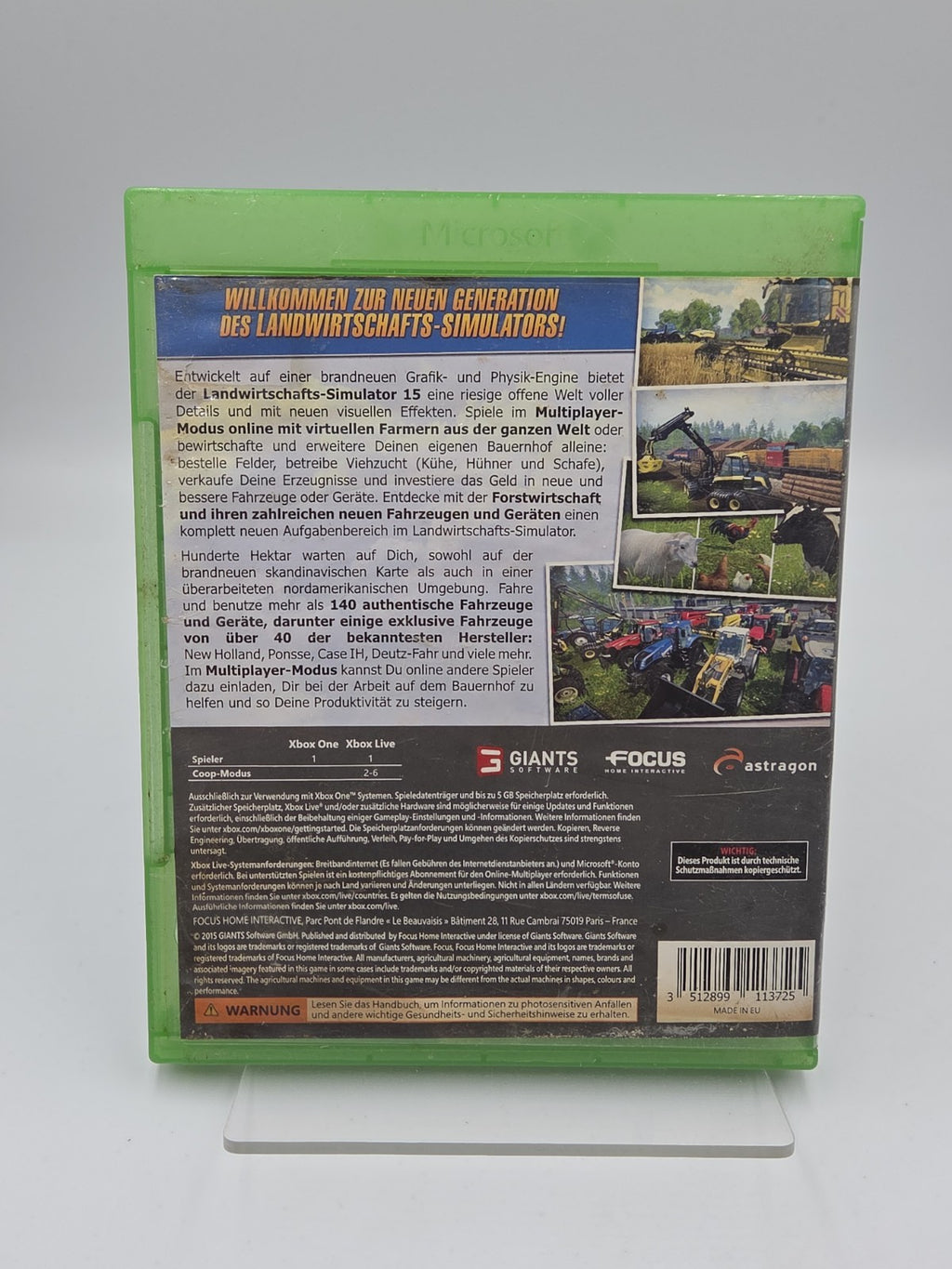 XBOXOne Spiel Landwirtschaftssimulator 15 mit OVP und Anleitung Deutsch