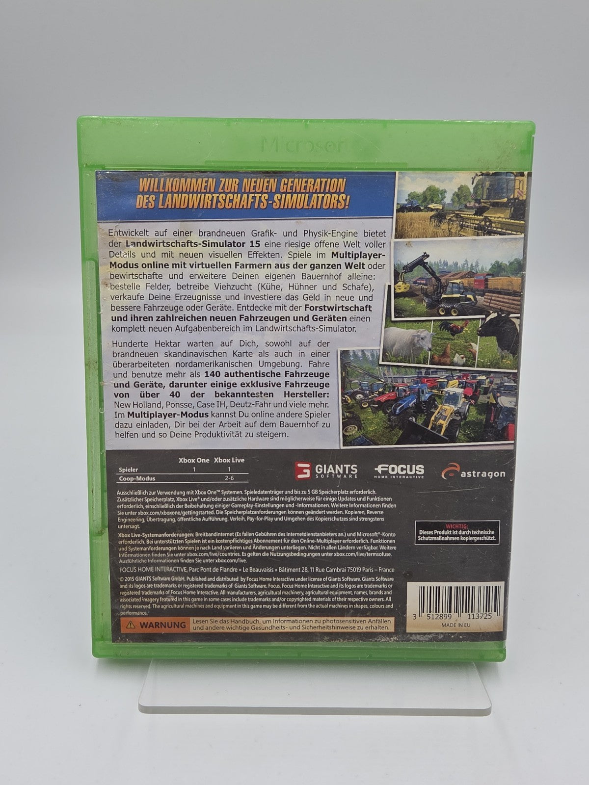 XBOXOne Spiel Landwirtschaftssimulator 15 mit OVP und Anleitung Deutsch