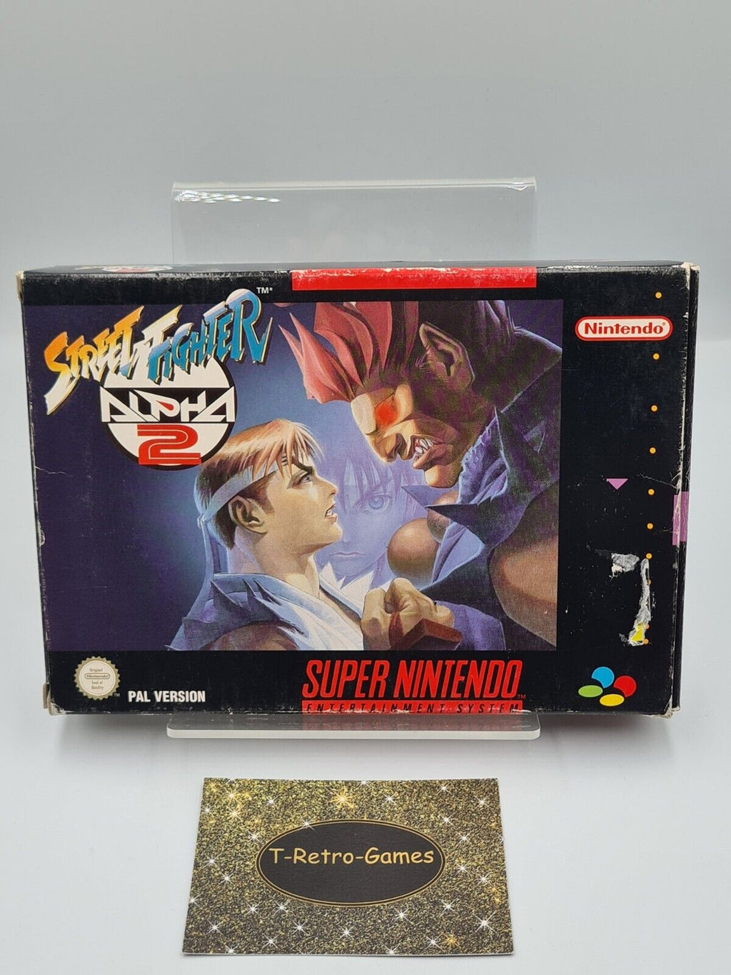 SNES Super Nintendo Street Fighter Alpha 2 mit OVP und Anleitung NEAI - T-Retro-Games 