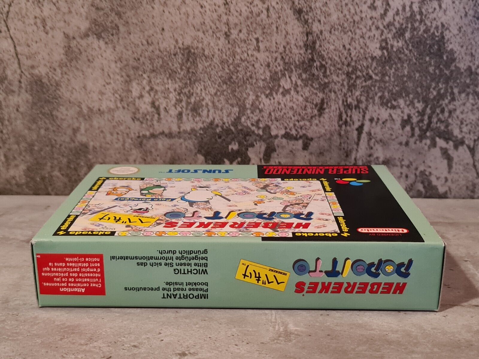 SNES Super Nintendo Heberekes Popoitto New Old Stock Neu unbenutzt - T-Retro-Games 
