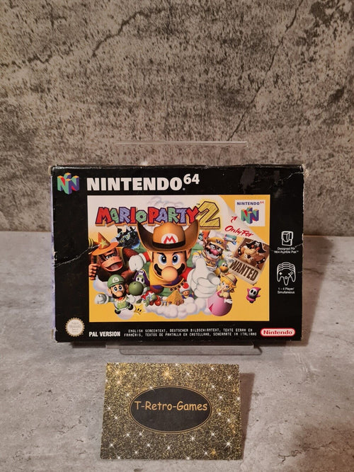 N64 Nintendo 64 Mario Party 2 mit OVP und Anleitung EUR - T-Retro-Games 