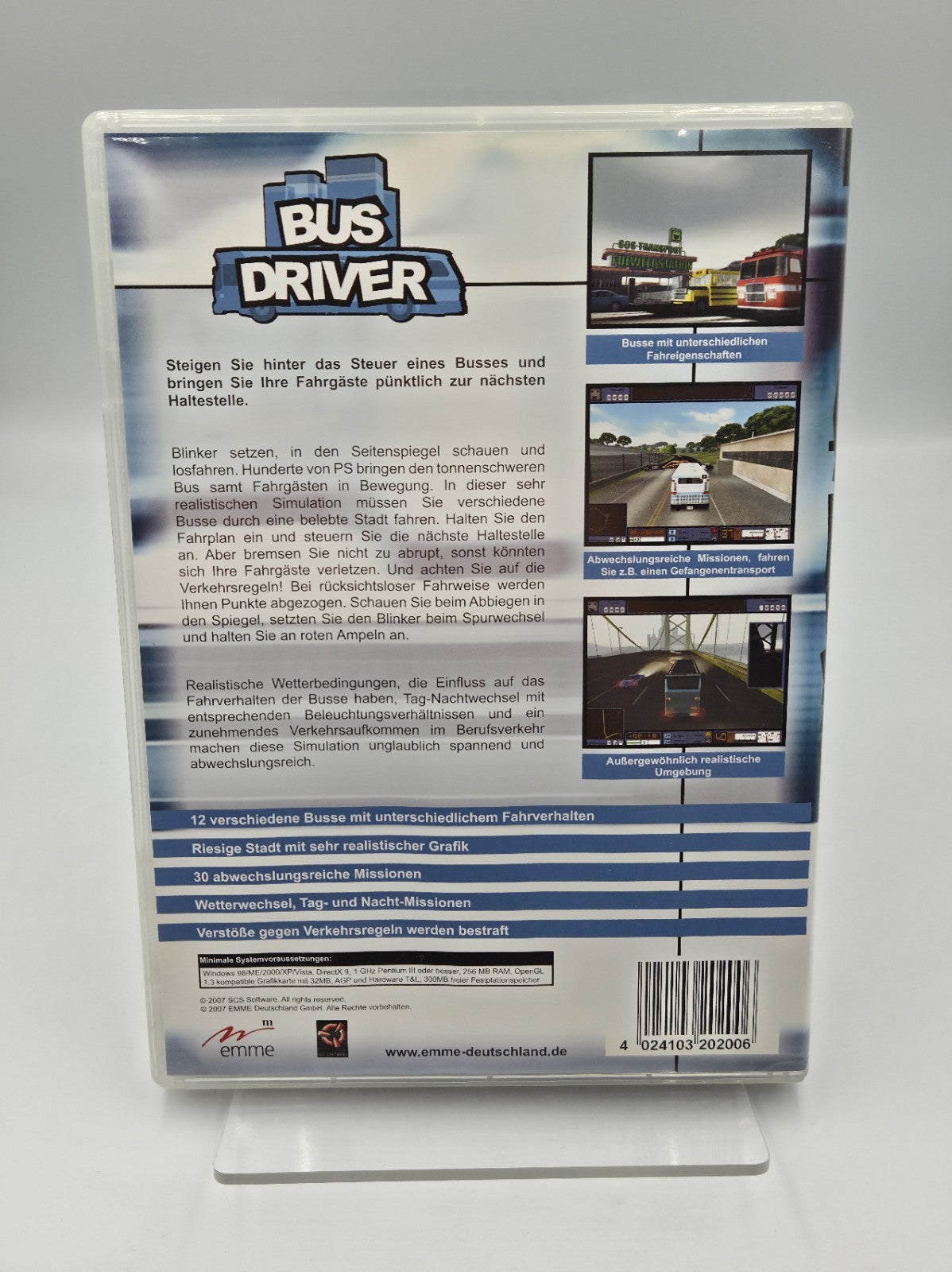 PC-CD Rom Spiel Bus Driver Pappschuber