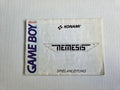 Nintendo Game Boy Classic Nemesis Spielanleitung Instruction Booklet NOE