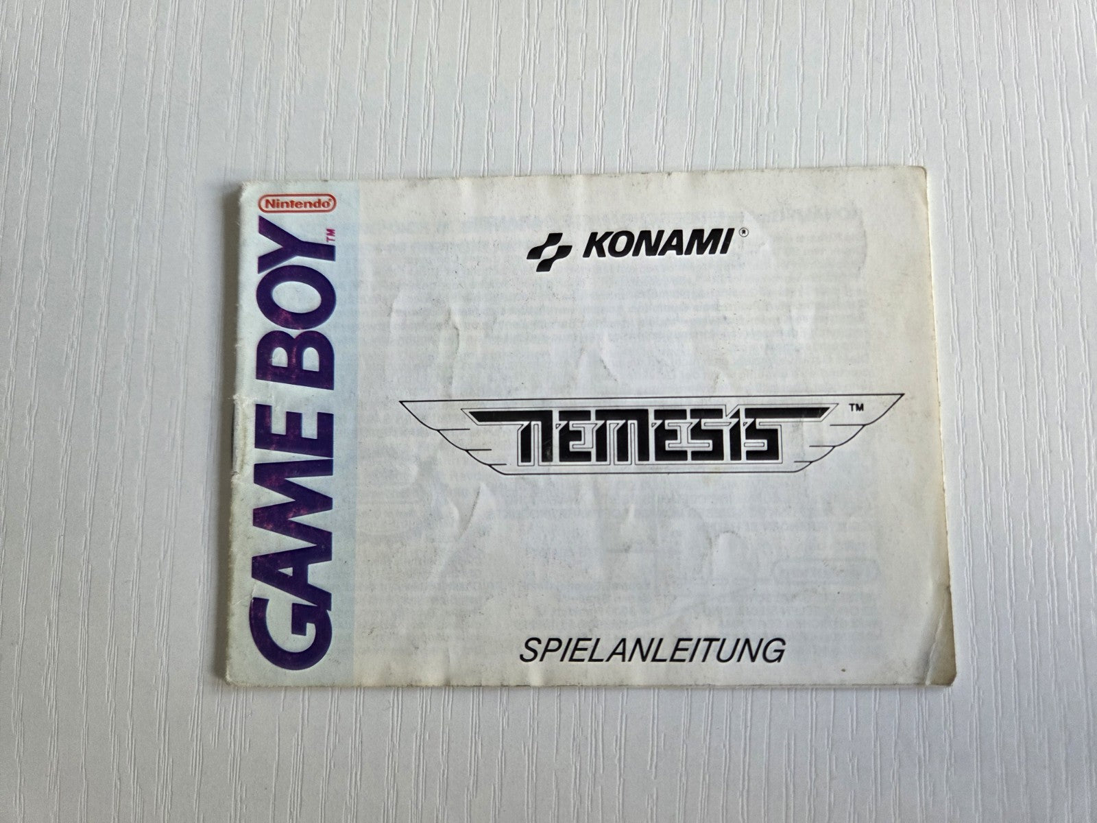 Nintendo Game Boy Classic Nemesis Spielanleitung Instruction Booklet NOE