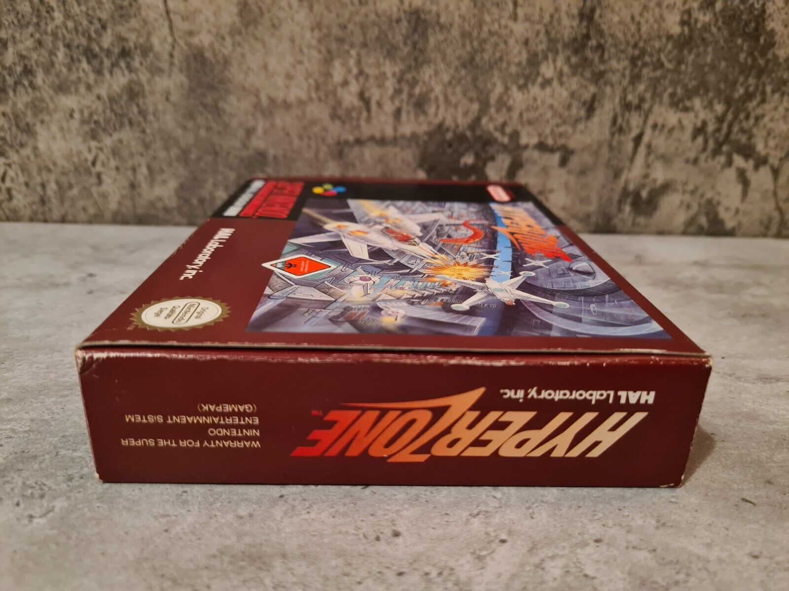 SNES Super Nintendo HyperZone mit OVP und Anleitung NOE - T-Retro-Games 