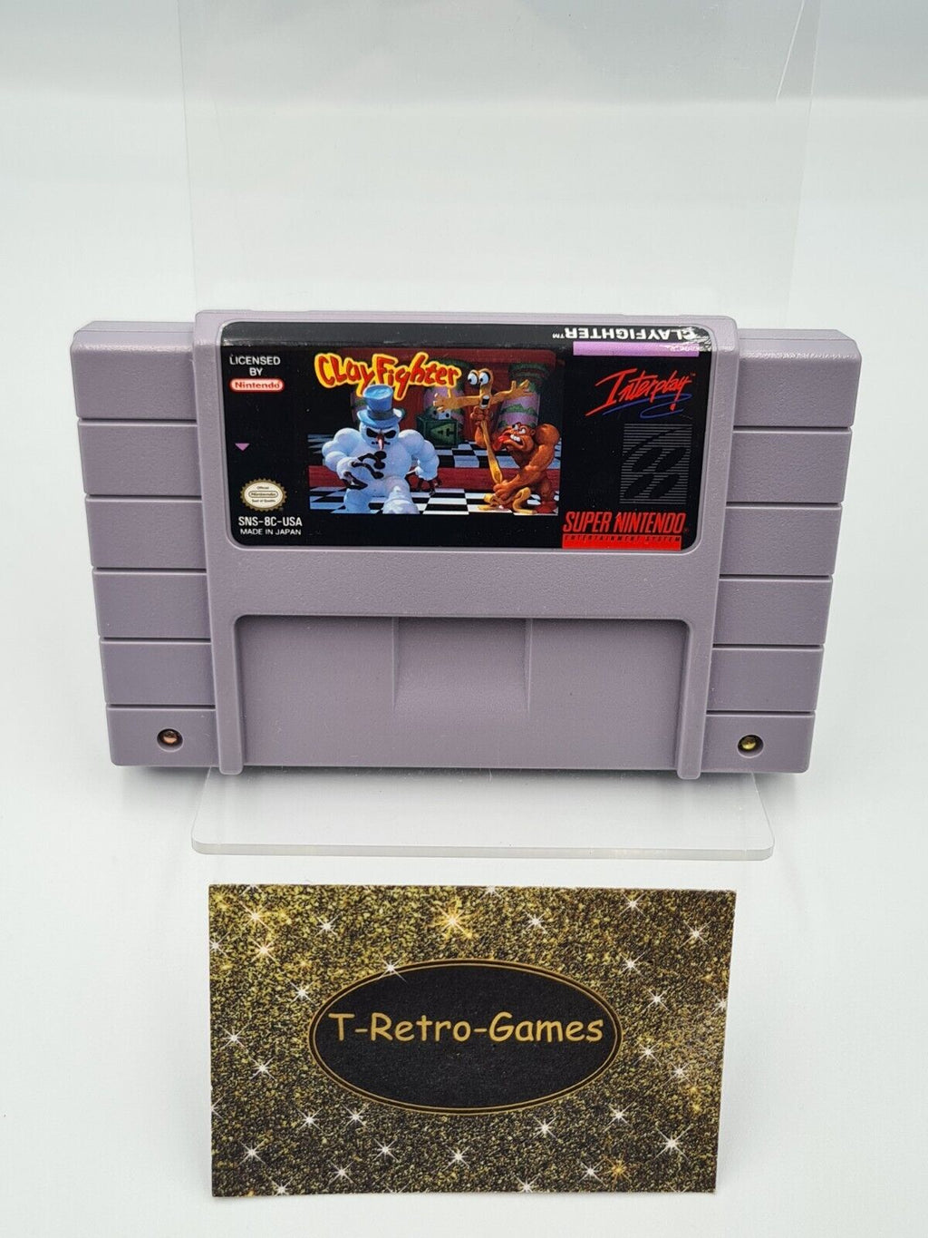 SNES Super Nintendo Clay Fighter NTSC USA Modul - T-Retro-Games 