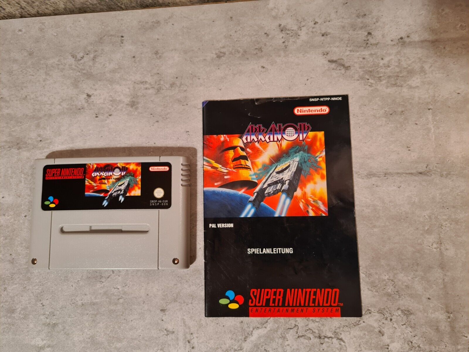 SNES Super Nintendo Akkanoiv mit OVP und Anleitung NOE - T-Retro-Games 