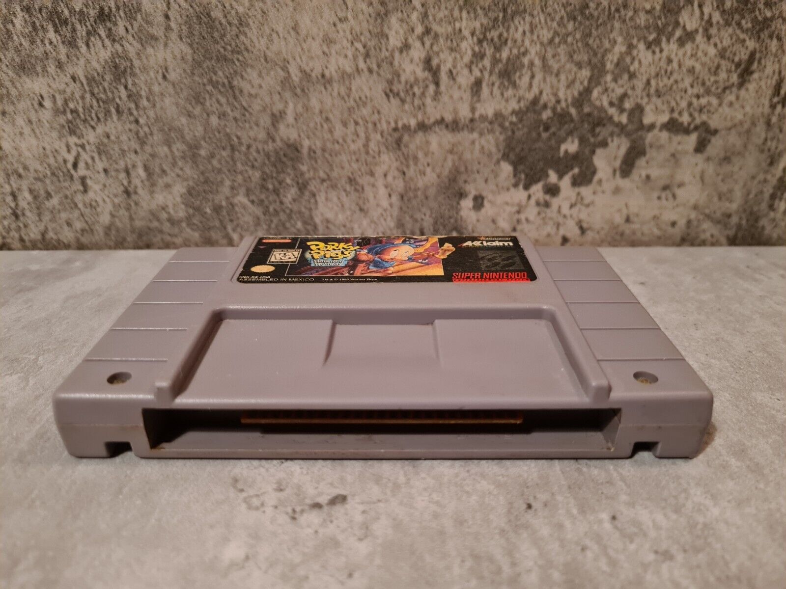 SNES Super Nintendo Porky Pig's Haunted Holiday NTSC USA Modul - T-Retro-Games 