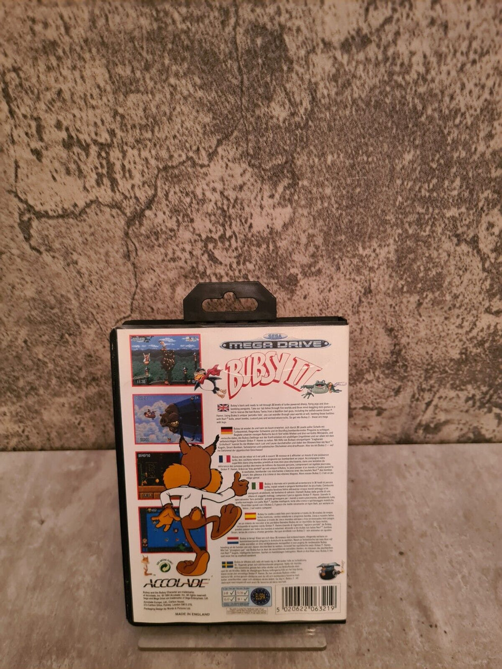 Sega Mega Drive Spiel Bubsy II mit OVP und Anleitung Multi Language - T-Retro-Games 