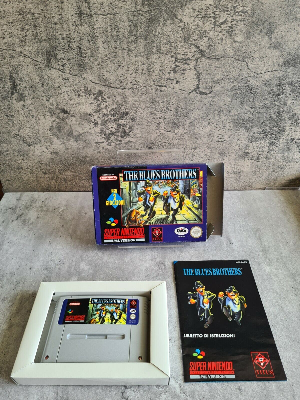 SNES Super Nintendo The Blues Brothers mit OVP und Anleitung ITA - T-Retro-Games 