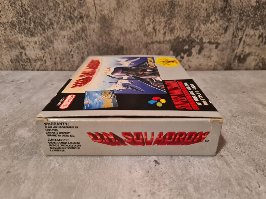 SNES Super Nintendo UN Squadron mit OVP und Anleitung FAH - T-Retro-Games 