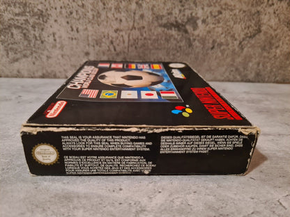 SNES Super Nintendo Champions World Class Soccer mit OVP und Anleitung EUR - T-Retro-Games 