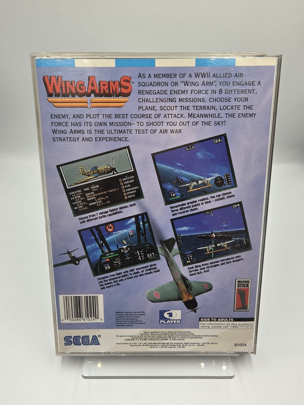 Sega Saturn WingArms mit OVP und Anleitung NTSC-USA