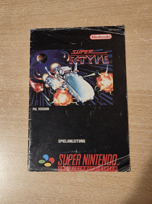 SNES Super Nintendo Super R-Type Instruction Booklet NOE