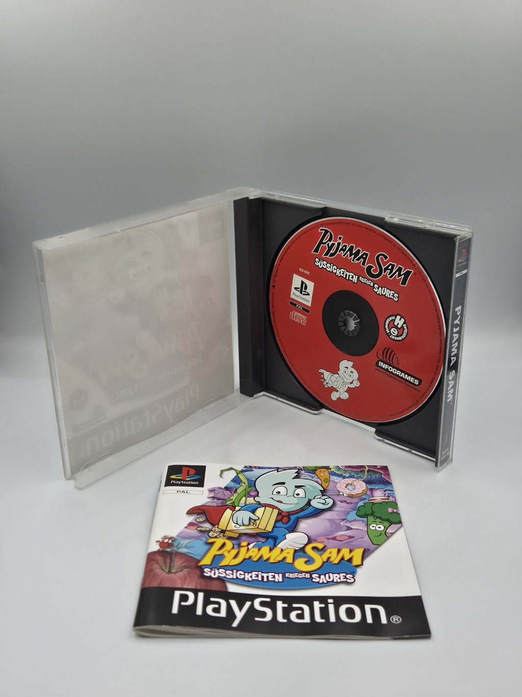 PS1 Playstation 1 Spiel Pyjama Sam mit OVP und Anleitung Deutsch