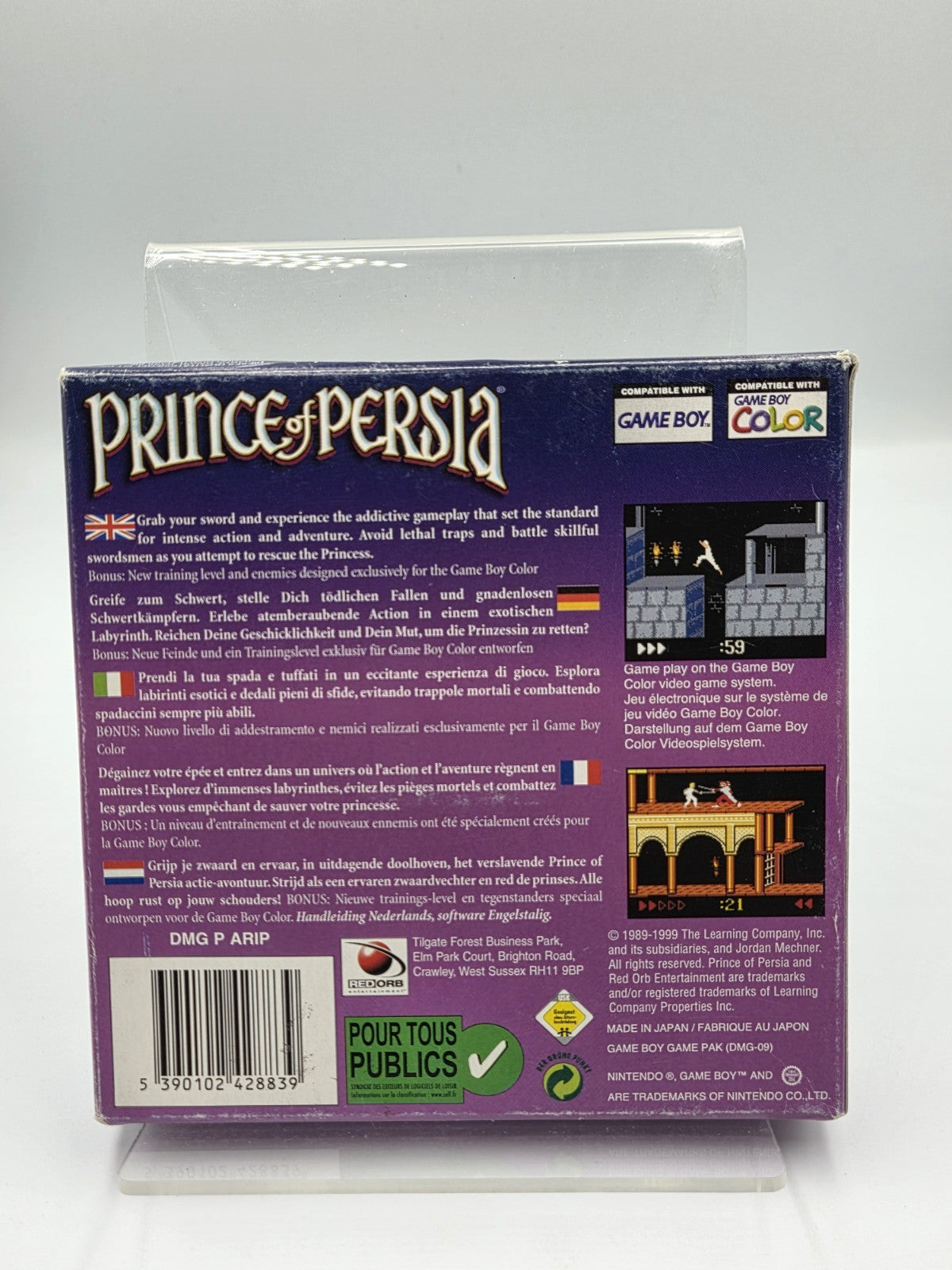 Nintendo Game Boy Color Prince of Persia mit OVP und Anleitung EUR