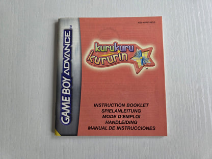 Nintendo Game Boy Advance Kurukuru Kururin Spielanleitung NEU6