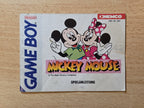 Nintendo Game Boy Classic Mickey Mouse Spielanleitung Instruction Booklet NOE
