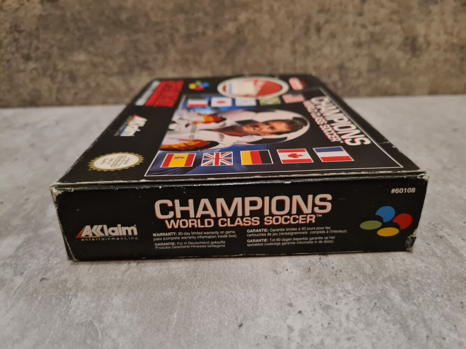 SNES Champions World Class Soccer mit OVP und Anleitung NOE - T-Retro-Games 