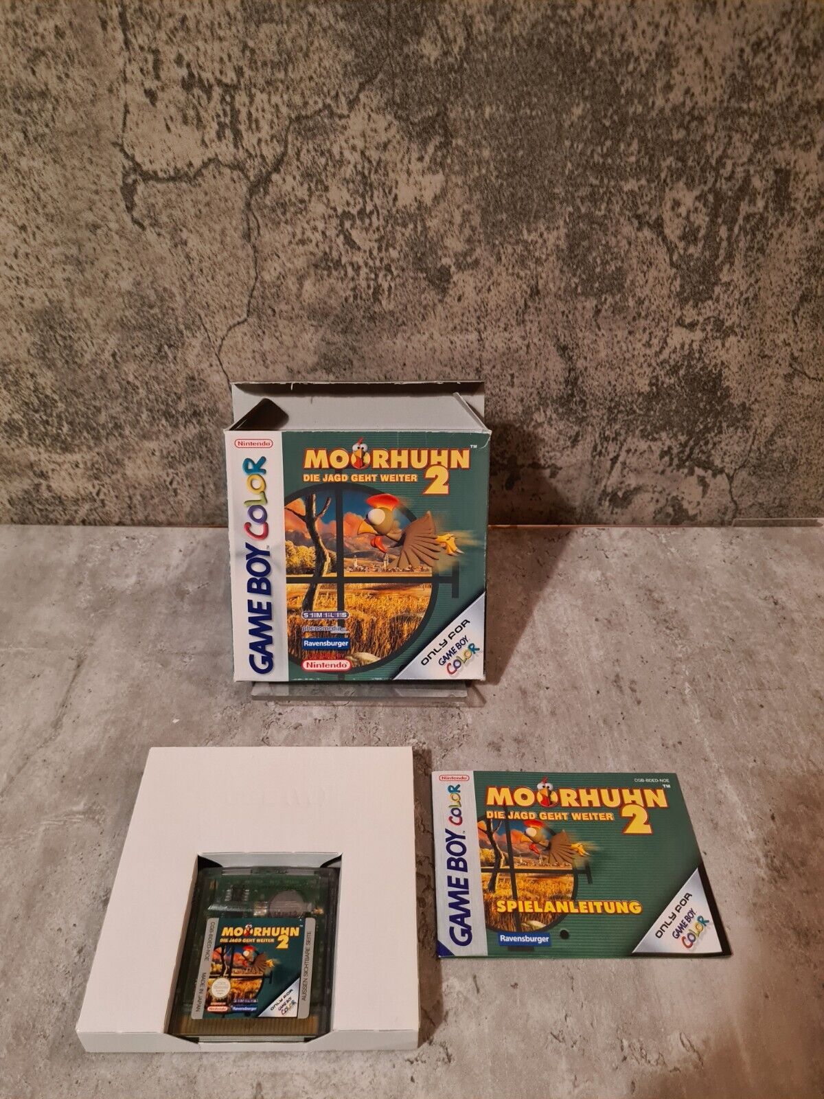 Nintendo Game Boy Color Moorhuhn 2 Die Jagd geht weiter + OVP und Anleitung NOE - T-Retro-Games 