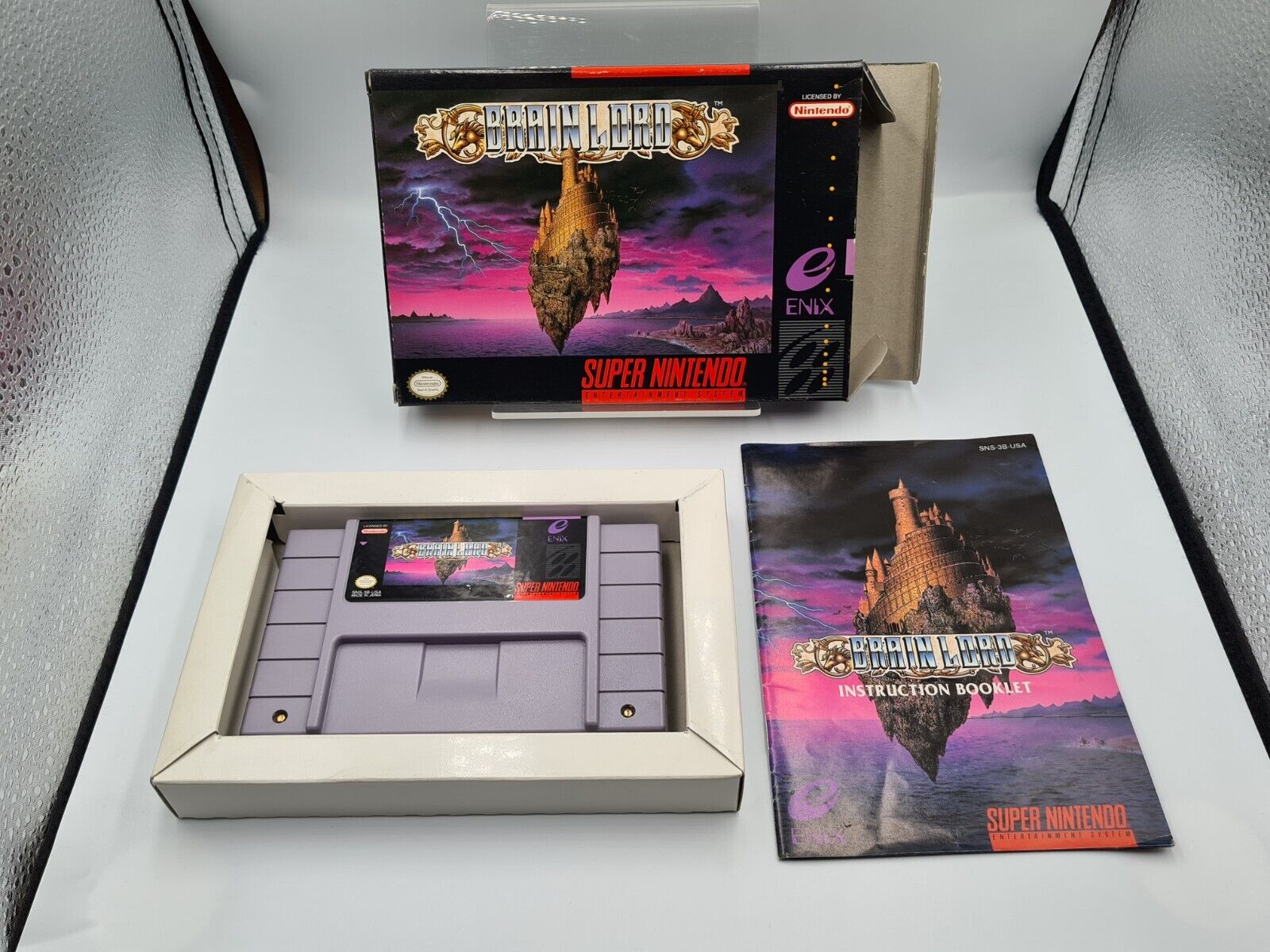 SNES Super Nintendo Brain Lord mit OVP und Anleitung NTSC-USA - T-Retro-Games 