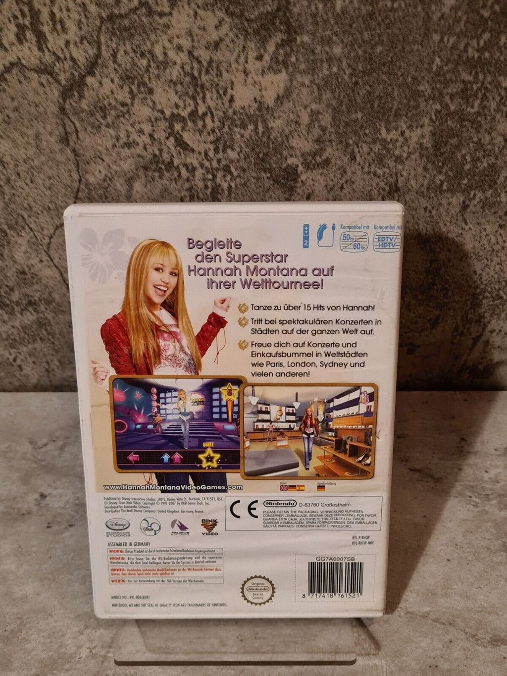 Nintendo Wii Hannah Montana Welttournee im Rampenlicht mit OVP und Anleitung NOE - T-Retro-Games 