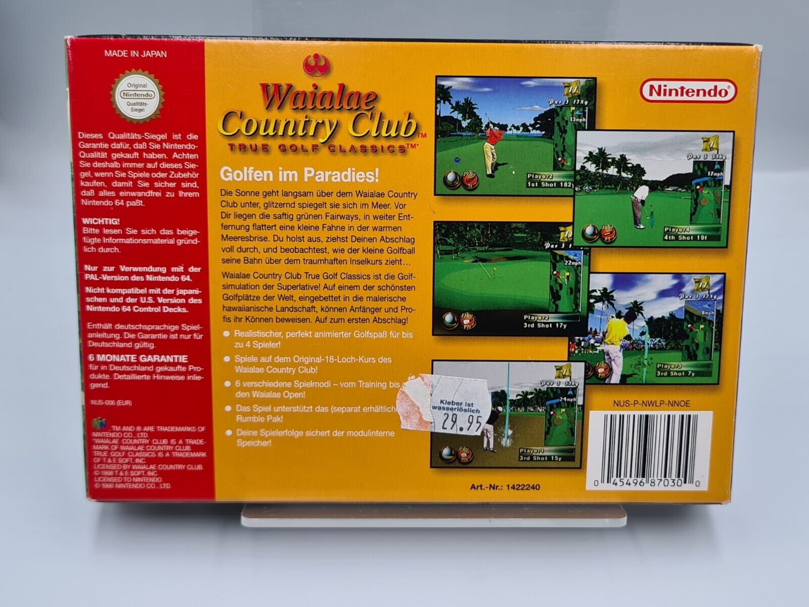 N64 Nintendo 64 Waialae Country Club mit OVP und Anleitung NOE - T-Retro-Games 