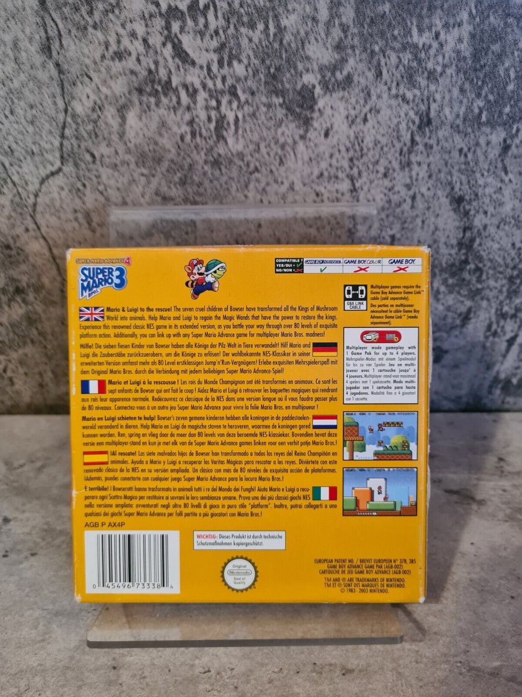 Nintendo Gameboy Advance Super Mario Bros. 3 mit OVP und Anleitung EUR - T-Retro-Games 