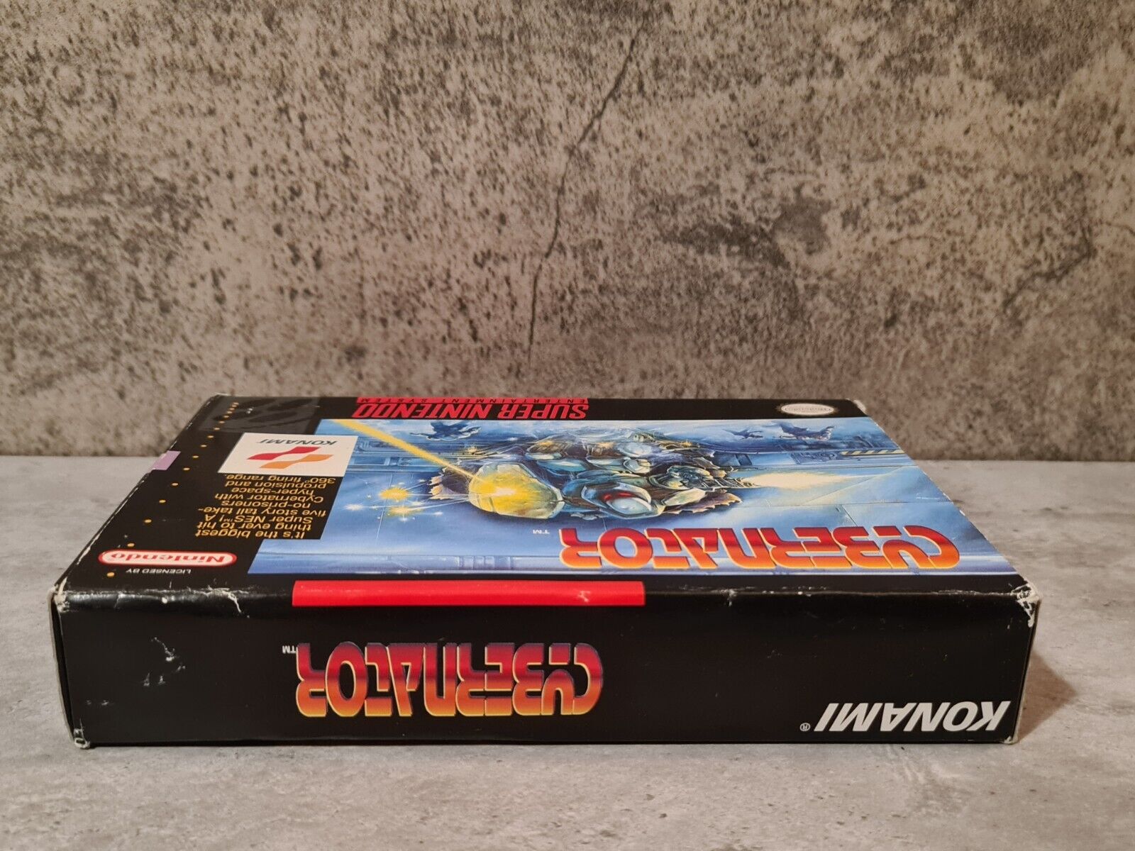 SNES Super Nintendo Cybernator mit OVP und Anleitung NTSC-USA - T-Retro-Games 