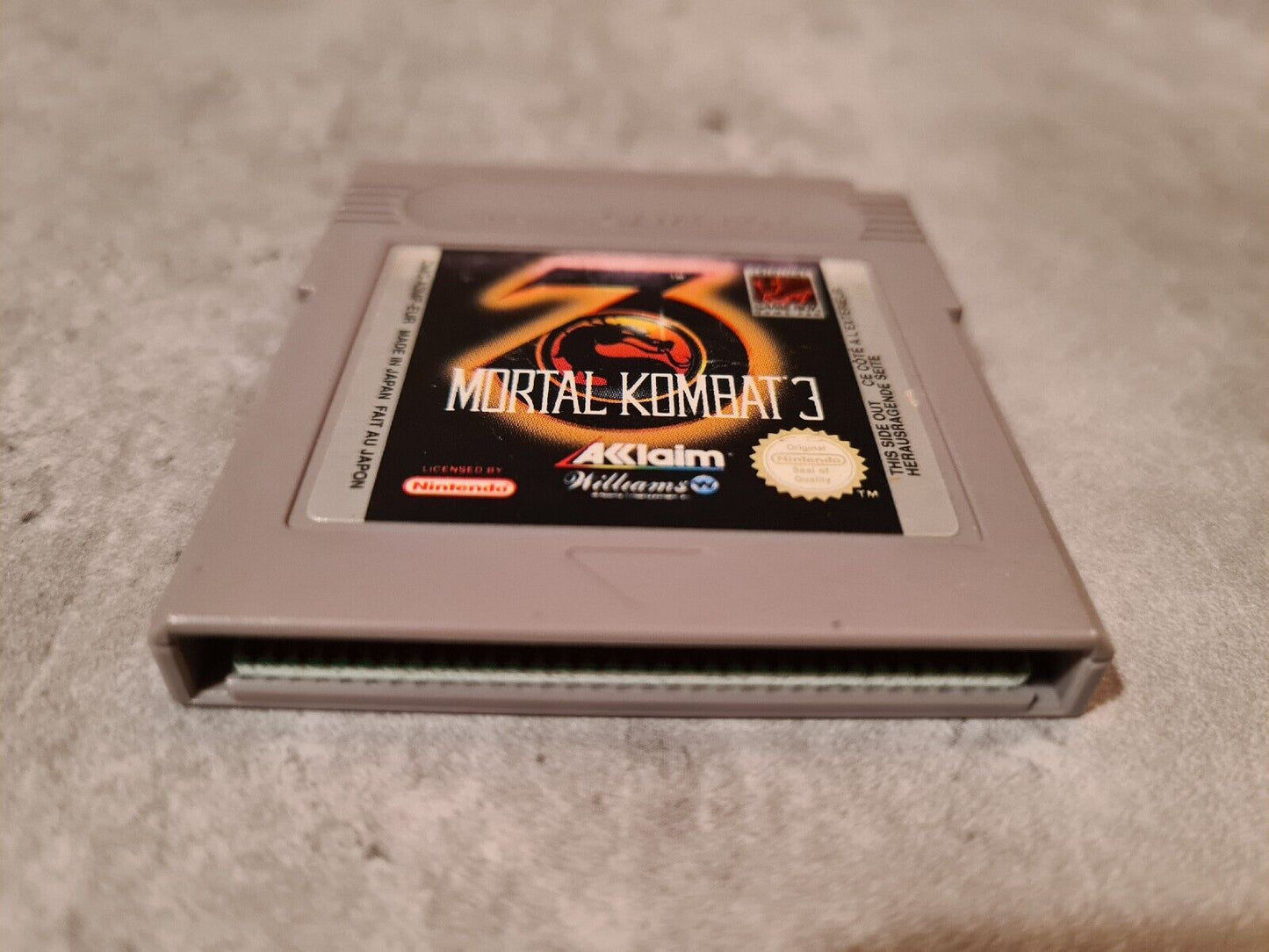 Nintendo Gameboy Classic Spiel Mortal Kombat 3 Modul EUR - T-Retro-Games 