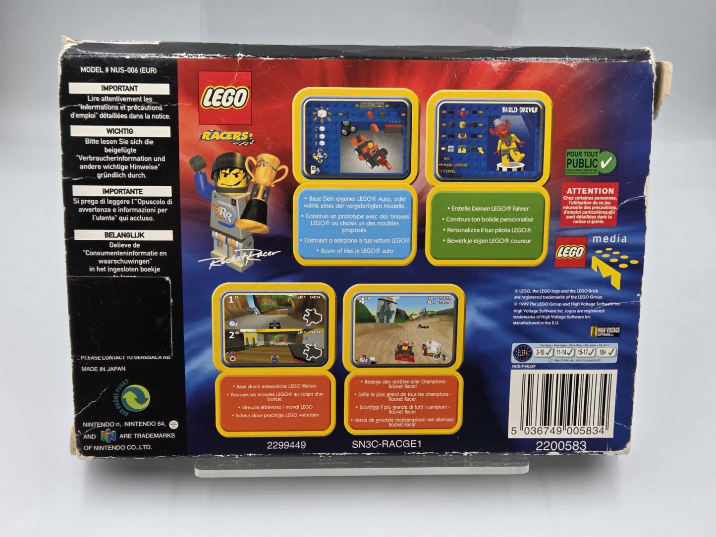 N64 Nintendo 64 Lego Racers mit OVP und Anleitung NOE