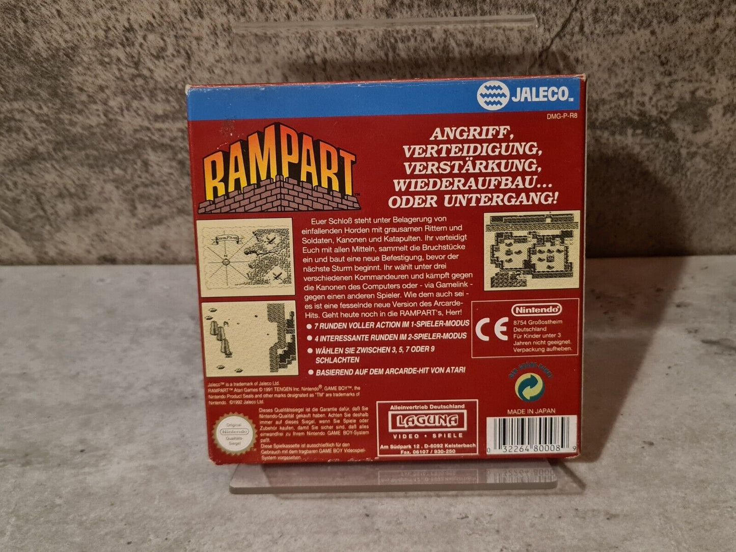 Nintendo Game Boy Classic Spiel Rampart mit OVP und Anleitung NOE/FRG - T-Retro-Games 