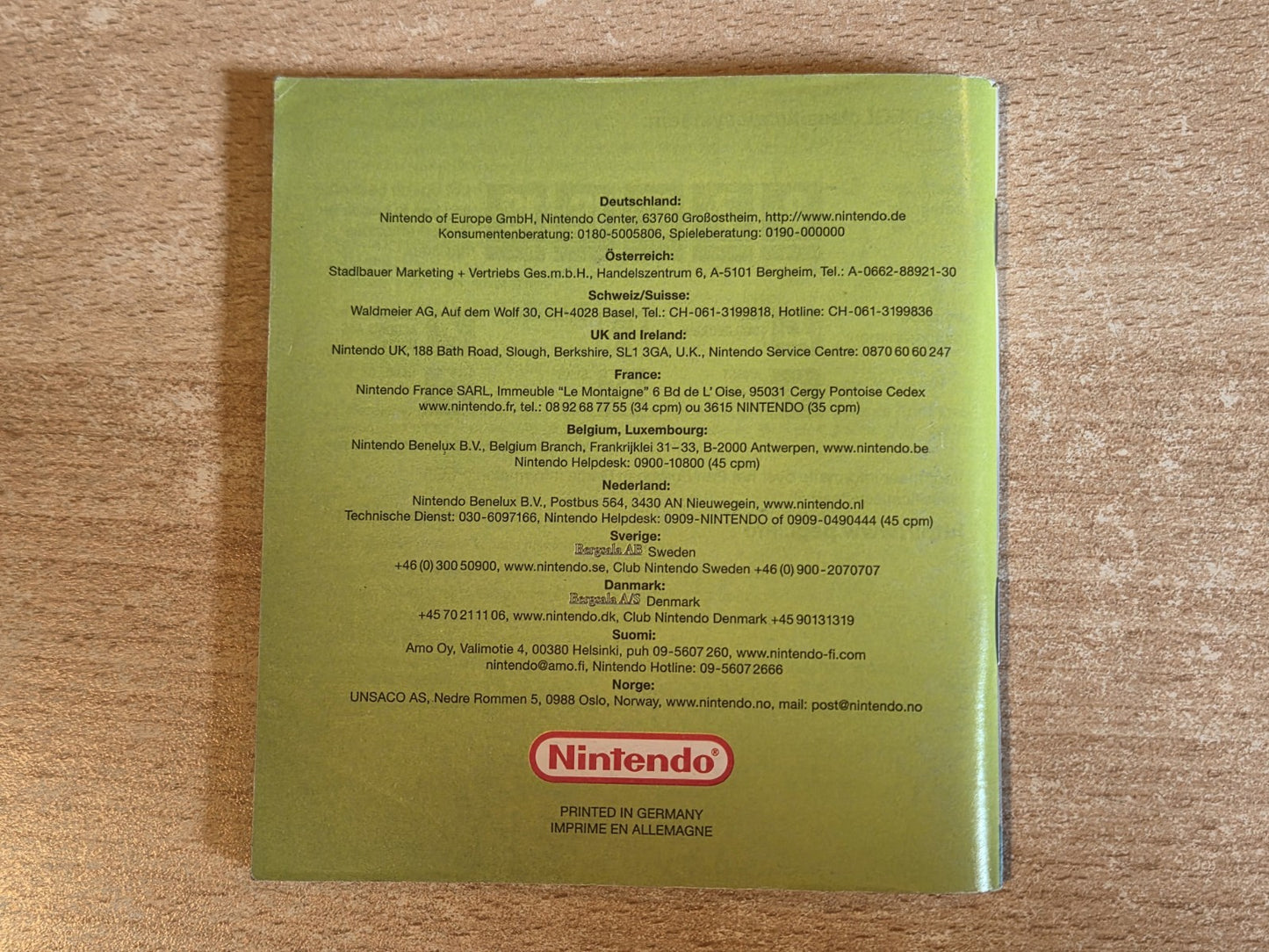 Nintendo Game Boy Advance Mario & Luigi Superstar Saga Spielanleitung EUR