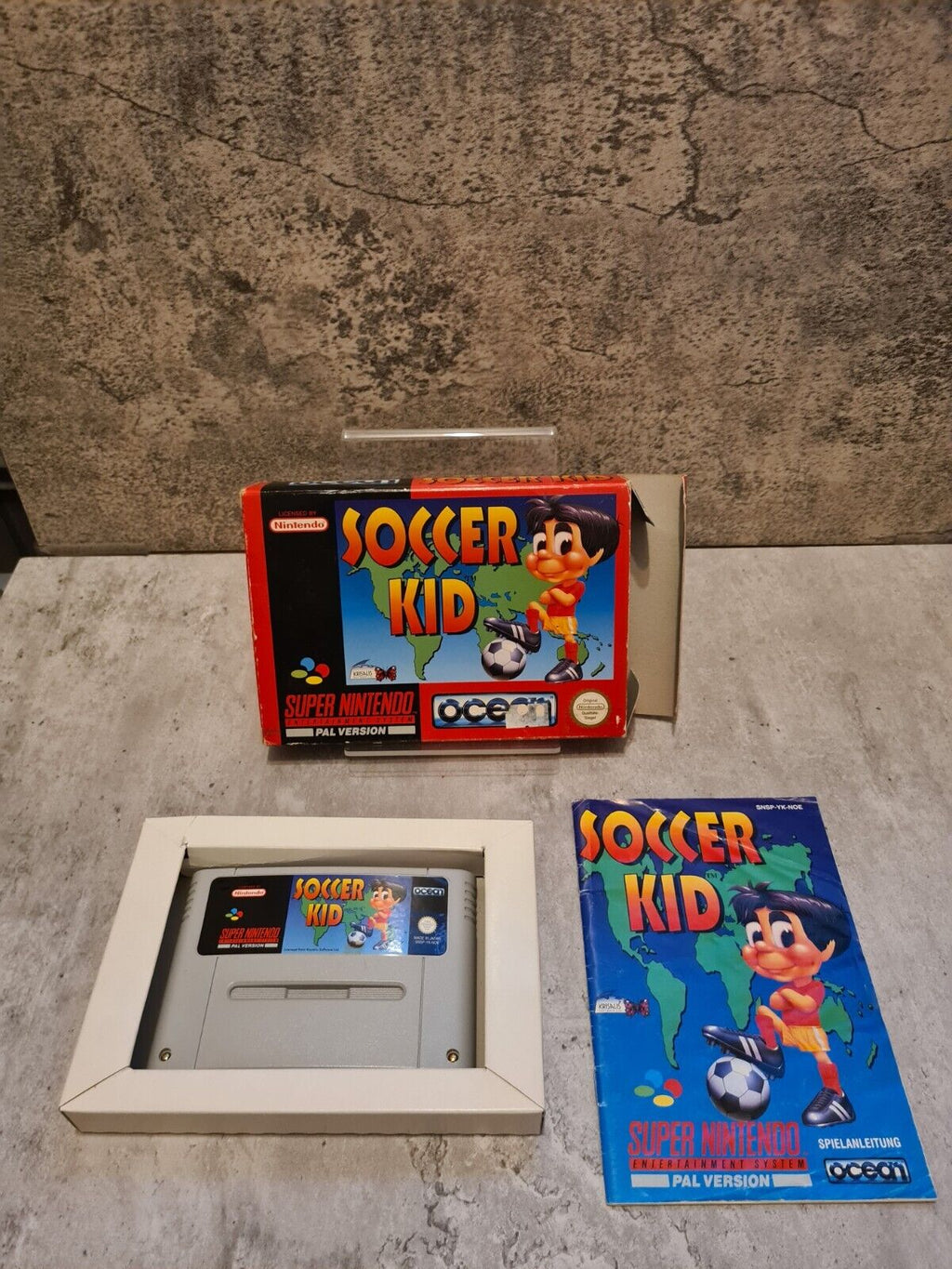 SNES Super Nintendo Soccer Kid mit OVP und Anleitung NOE - T-Retro-Games 
