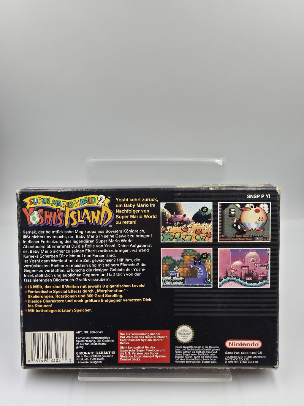 SNES Super Nintendo Super Mario World 2: Yoshi's Island mit OVP + Anleitung NOE