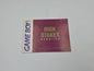 Game Boy Classic High Stakes Gambling Spielanleitung Instruction Booklet USA