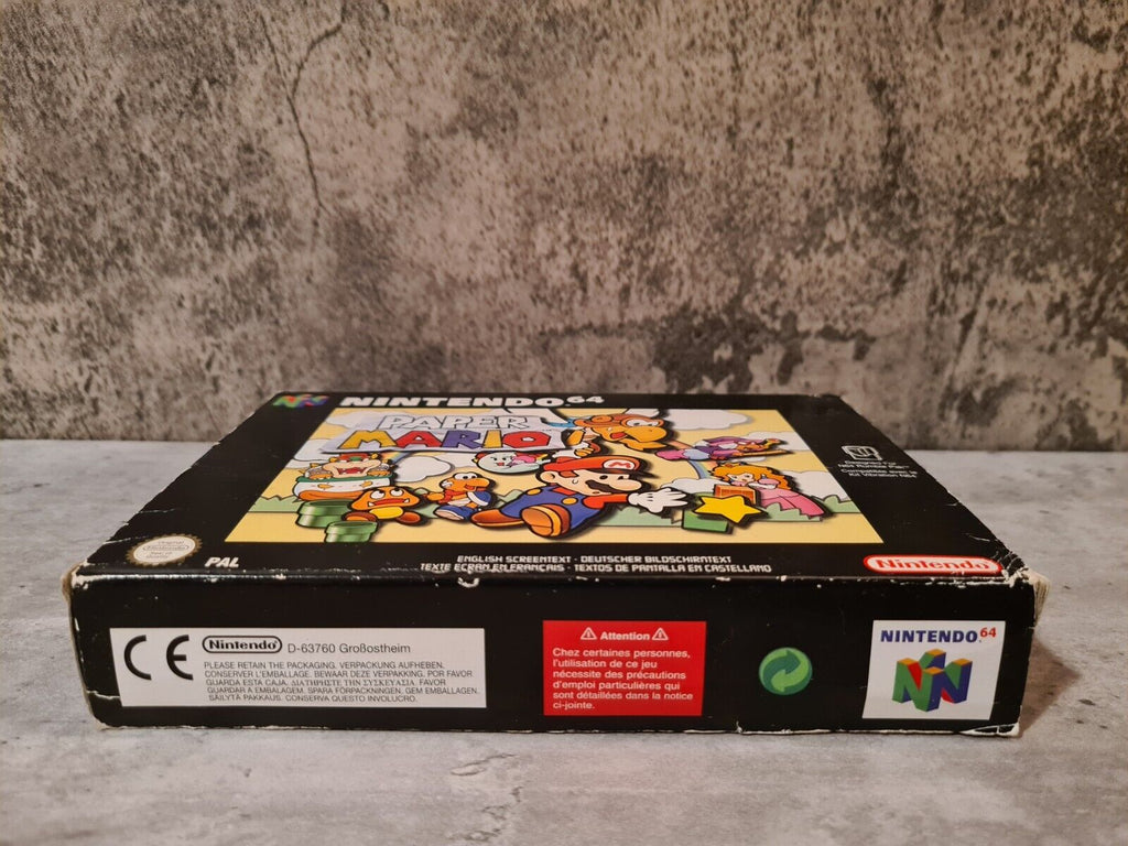 N64 Nintendo 64 Paper Mario mit OVP und Anleitung EUR - T-Retro-Games 